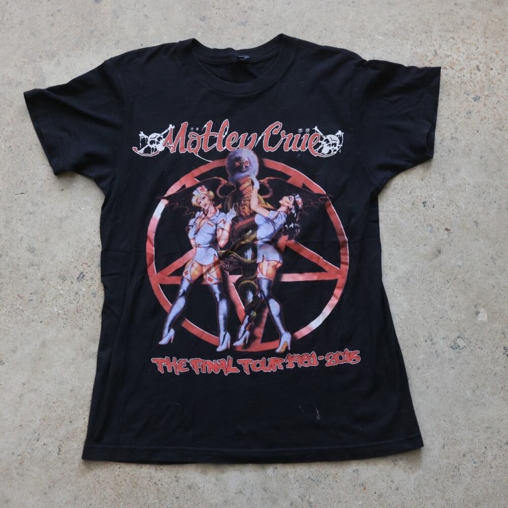 Motley Crue The Final Tour Black Shirt slim fit M 100% cotton